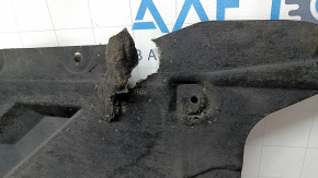 Front left underbody protection BMW 4 F32/33/36 14-20 is worn and has tears