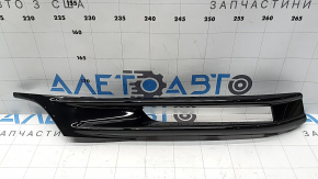 Front bumper side grille left Honda Accord 16-17 under PTF hybrid, black gloss with overlay