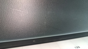 Mazda 6 18-21 black front left door panel, black leather armrest and insert, gray molding with chrome, needs cleaning, scratches