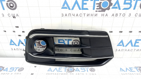 Right front bumper grille for Audi Q5 80A 18-19 with radar and black chrome