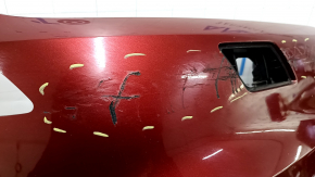 Front bumper, bare right side, Audi Q5 80A 18-20 red, for parking sensors, for headlight washers, without plug, scratches