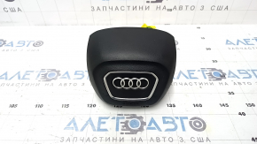 Airbag in the steering wheel, driver's side, Audi Q5 80A 18-24, black, type 1, worn chrome, scratches