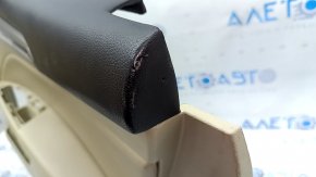 Door trim card rear right Ford Fusion mk5 13-16 beige, wood insert, cracks on the insert
