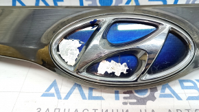 Hyundai Sonata 11-15 hybrid radiator grille with emblem, paint peeling, sand, broken fasteners