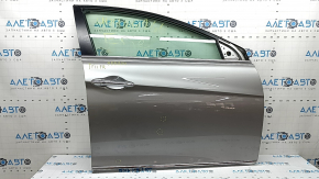 Front right door assembly for Hyundai Sonata 11-14 hybrid, keyless, FHM silver, bumpers