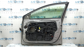 Front right door assembly for Hyundai Sonata 11-14 hybrid, keyless, FHM silver, bumpers