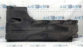 The left underbody protection of the BMW X3 G01 18-24 is dented and torn.