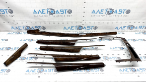 Set of interior trims for Audi Q5 80A 18-24 in walnut wood, Quattro, scratches, air vent varnish, broken guide