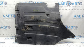 The rear left underbody protection of the BMW X3 G01 18-24 is dented.