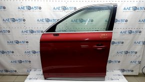 Front left door assembly for Audi Q5 80A 18-24 keyless, red LY3S, laminated glass, bumpers