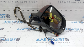 Right side mirror assembly for Audi Q5 80A 18-24V 15+4 pins, turn signal, auto-dimming, heated, BSM, camera, red