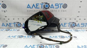 Left side mirror assembly for Audi Q5 80A 18-24V 15+4 pins, blue, turn signal, auto-dimming, heated, BSM, camera, bumpers