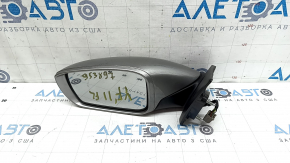 Left side mirror assembly for Hyundai Sonata 11-15, 7 pins, turn signal, heated, silver