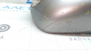 Right side mirror assembly for Hyundai Sonata 11-15, 7 pins, turn signal, heated, silver, worn
