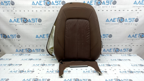 Audi Q5 80A 18-20 passenger seat back upholstery, brown leather, Standard, heated