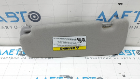 Right sun visor for Hyundai Sonata 11-15, dark gray, without hook, dry-cleanable