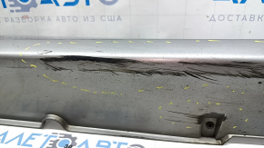 Right threshold for Hyundai Sonata 11-15 hybrid, silver, with mudguard, scratches, scuffs, dents