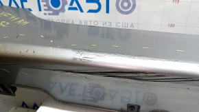 Right threshold for Hyundai Sonata 11-15 hybrid, silver, with mudguard, scratches, scuffs, dents