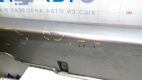 Left threshold for Hyundai Sonata 11-15 hybrid, silver, with mudguard, scratches, scuffs, dents