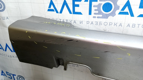 Left threshold for Hyundai Sonata 11-15 hybrid, silver, with mudguard, scratches, scuffs, dents