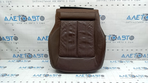Audi Q5 80A 18-20 driver's seat cushion upholstery, brown leather, Standard, heated, wrinkled