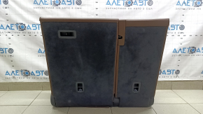 Rear seat backrest, 2nd row, left, Audi Q5 80A 18-20, brown leather, Standard, with black seat belt and armrest, heated, mechanically cleanable, scratches on plastic