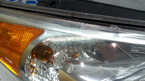 Right front headlight for Hyundai Sonata 11-15 hybrid, halogen, polished, web-like