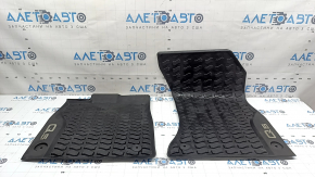 Set of black rubber floor mats for the Audi Q5 80A 18-24