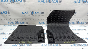 Set of black rubber floor mats for the Audi Q5 80A 18-24
