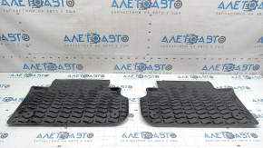 Set of black rubber floor mats for the Audi Q5 80A 18-24