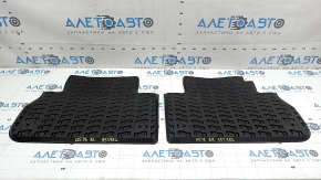 Set of black rubber floor mats for the Audi Q5 80A 18-24