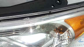 Left front headlight for Hyundai Sonata 11-15 hybrid, halogen, polishable, with spider webs and scratches