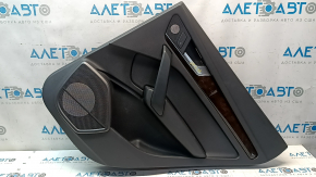 Door trim card rear right Audi Q5 80A 18-20 black, with wood insert, black armrest, scratch