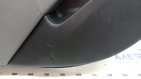 Rear left door panel for Hyundai Sonata 11-15 hybrid, gray with gray rubber insert, gray rubber armrest, glossy gray molding, with handle, scratches