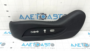 Left side driver's seat trim for Hyundai Sonata 11-15, black, electric, no controls, worn