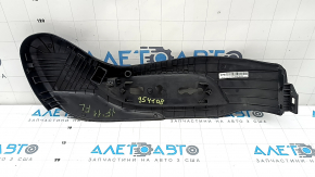Left side driver's seat trim for Hyundai Sonata 11-15, black, electric, no controls, worn