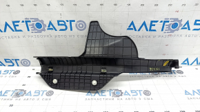 Rear right door sill plate for Hyundai Sonata 11-15, black, type 2, scratches