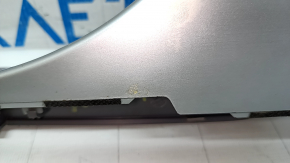 Front upper left center console trim for Hyundai Sonata 11-15, gray, broken fastener, scratches