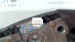 The steering wheel is bare, Hyundai Sonata 11-15, black rubber, with buttons and overlays, scratches.