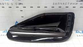 Kia EV6 22-24 right front bumper grille, gloss black with chrome molding, GT-Line