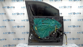 Front left door assembly for Lexus RX350 RX450h 10-15 keyless, black 212, dented, bumps