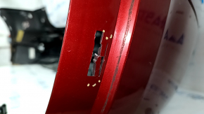 Rear bumper assembly for Audi Q5 80A 18-20 red, with parking sensors, BSM, lights, wiring, scratches, bumps