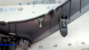 Hyundai Sonata 20-23 center console trim with cup holders, dark gray, broken fasteners, scratches