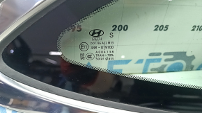 Rear right window, blind glass, Hyundai Sonata 20-22, chrome, scratches on chrome