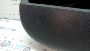 Door trim panel rear right Hyundai Sonata 20-23 black with black insert leather, armrest black leather, with handle, molding chrome, scratches, bump