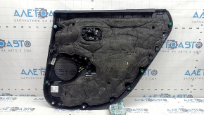 Rear left door panel for Hyundai Sonata 20-23, black with black leather insert, black leather armrest, with handle, chrome molding, scratches