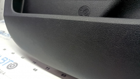 Door trim panel, front right, Hyundai Sonata 20-23, black with black leather insert, black leather armrest, with handle, under the tweeter, chrome molding, scratches, crack in the fastener