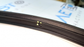 The front left door seal of a Hyundai Sonata 20-22 has torn fasteners.