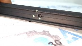 The front right door seal of a Hyundai Sonata 20-22 has torn fasteners.
