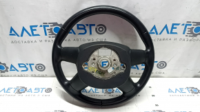 Audi A4 B8 13-16 black leather steering wheel, no buttons, 4 spokes, scratches
